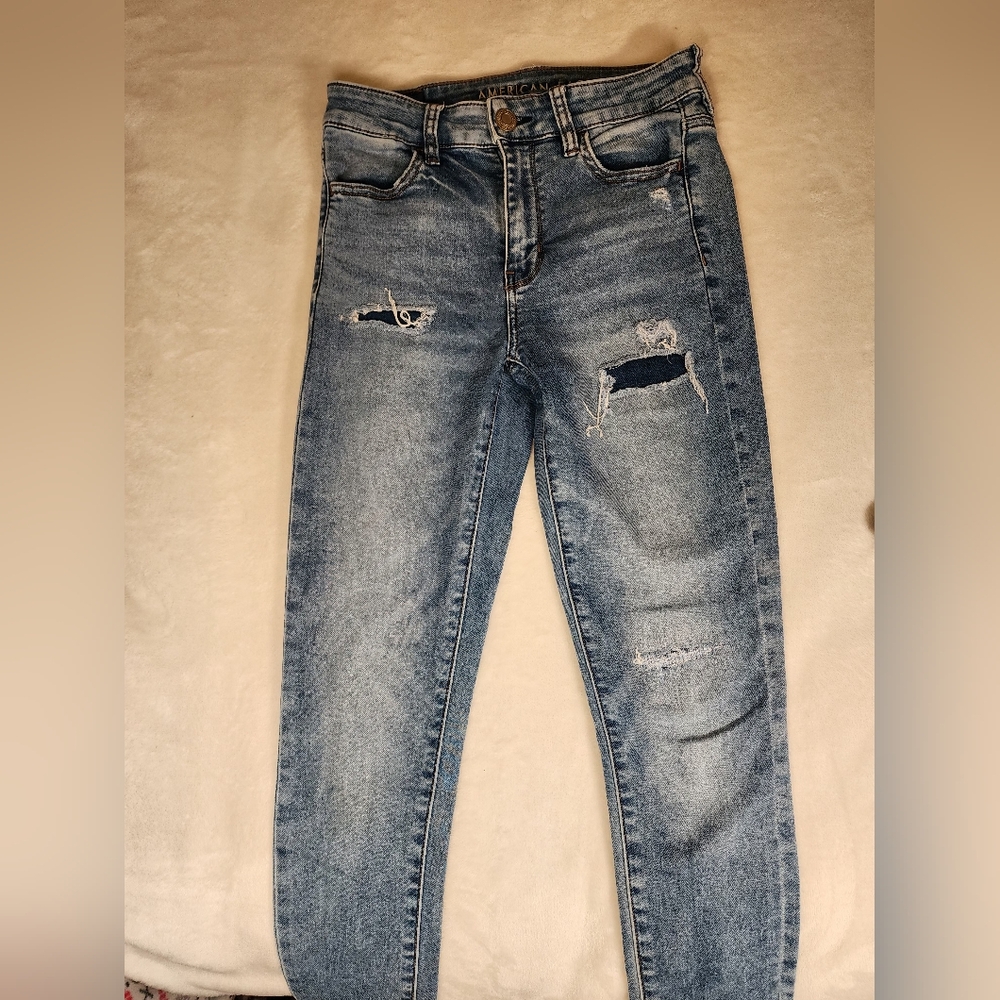 American Eagle Outfitters Light Blue Super Stretch Jeans